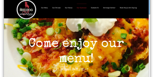 The Red Dog Grill Website