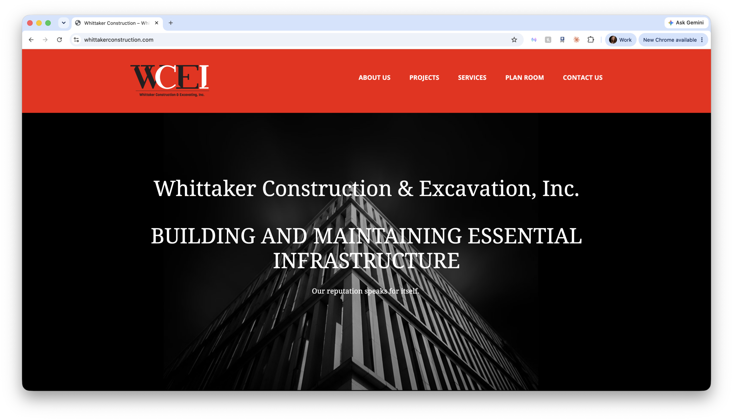 Whittaker Construction Website
